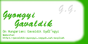 gyongyi gavaldik business card